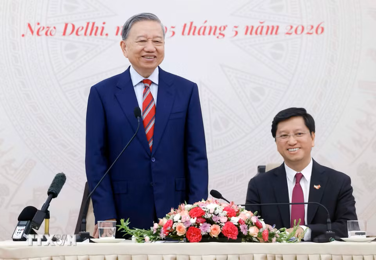 Tổng Bí thư, Chủ tịch nước Tô Lâm gặp gỡ cộng đồng người Việt Nam tại Ấn Độ- Ảnh 2.