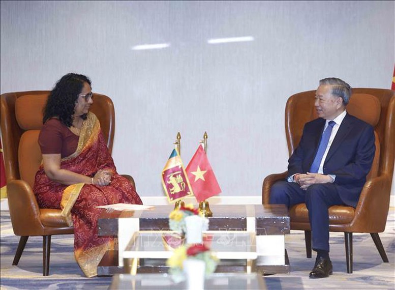 Tổng Bí thư, Chủ tịch nước Tô Lâm hội kiến Thủ tướng Sri Lanka Harini Amarasuriya- Ảnh 3.