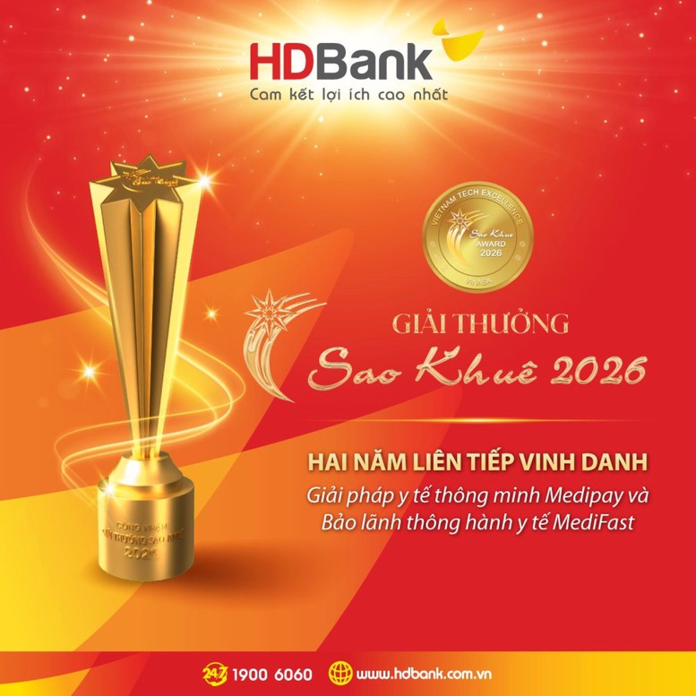 Hai giải pháp tài chính của HDBank được vinh danh tại Sao Khuê 2026- Ảnh 1.