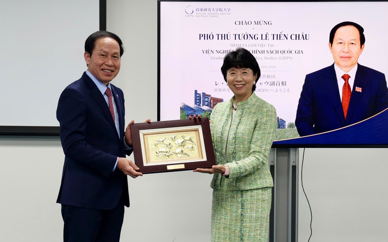 Phó Thủ tướng Lê Tiến Châu làm việc với Viện nghiên cứu chính sách quốc gia Nhật Bản