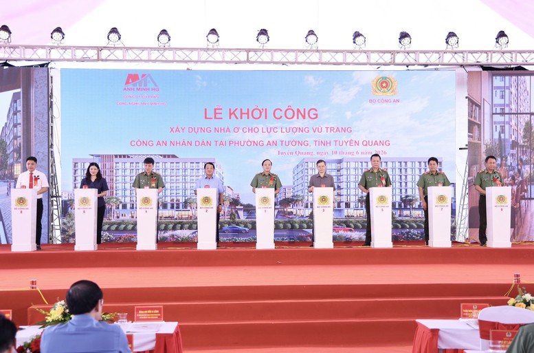 Khởi công Dự án nhà ở cho cán bộ, chiến sĩ công an nhân dân tại tỉnh Tuyên Quang- Ảnh 1.