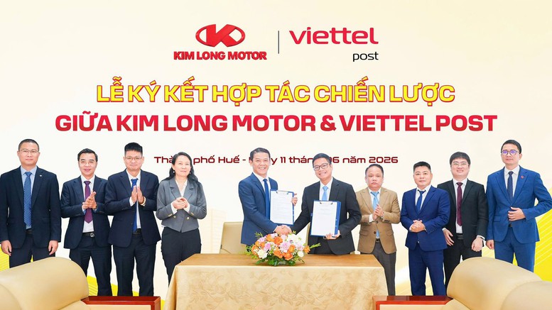 KIM LONG MOTOR và VIETTEL POST hợp tác phát triển hệ sinh thái vận tải xanh, thông minh- Ảnh 1.