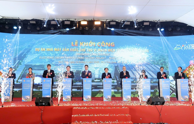 Phó Thủ tướng Hồ Quốc Dũng dự khởi công Nhà máy sản xuất, chế tạo vi mạch điện tử Meiko Yên Quang, Phú Thọ- Ảnh 5.