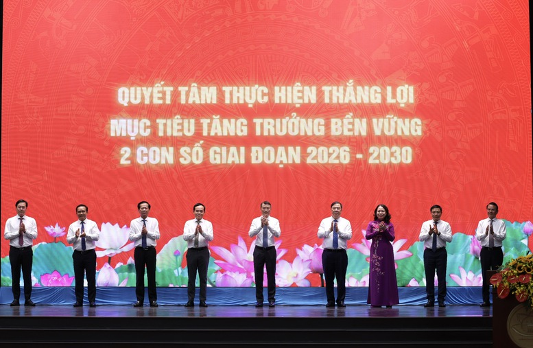 Thủ tướng Lê Minh Hưng phát động Phong trào thi đua quyết tâm thực hiện thắng lợi mục tiêu tăng trưởng bền vững '2 con số'- Ảnh 10.