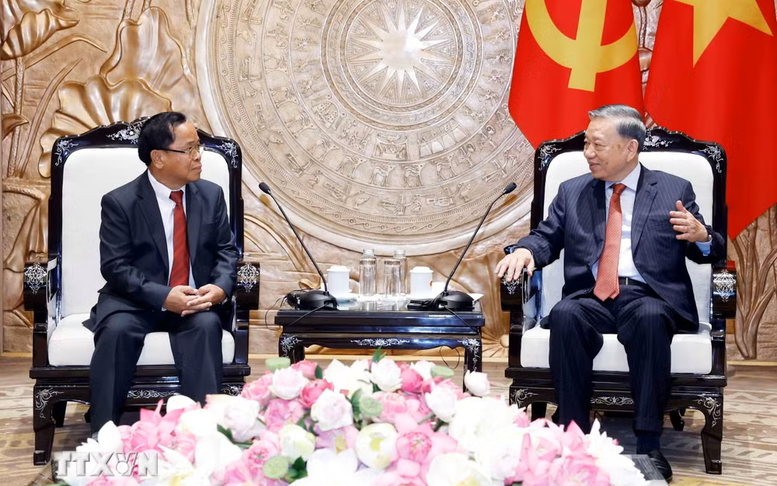 Tổng Bí thư, Chủ tịch nước Tô Lâm tiếp Phó Thủ tướng, Bộ trưởng Bộ Tư pháp Lào