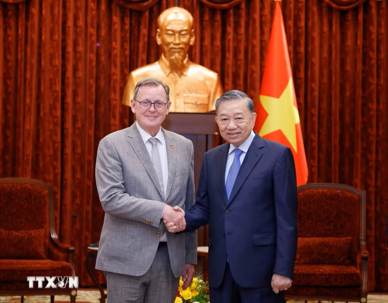 Tổng Bí thư, Chủ tịch nước Tô Lâm tiếp Phó Chủ tịch Quốc hội Cộng hòa Liên bang Đức- Ảnh 1.