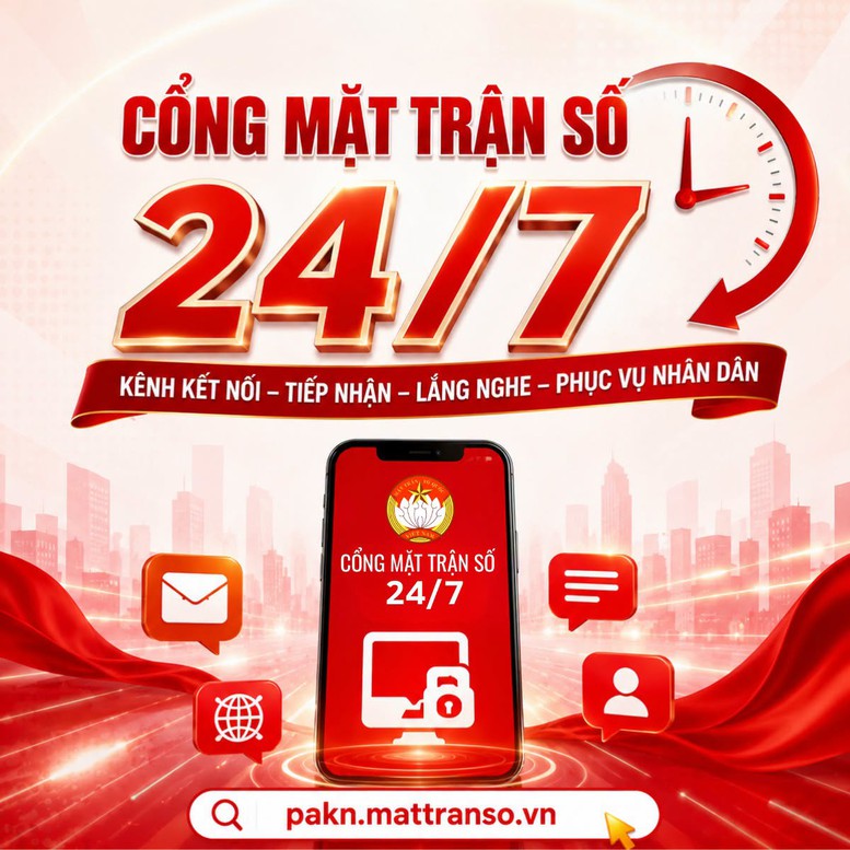 Cổng Mặt trận số 24/7 - kênh tương tác thuận tiện, minh bạch giữa MTTQ và người dân- Ảnh 1.