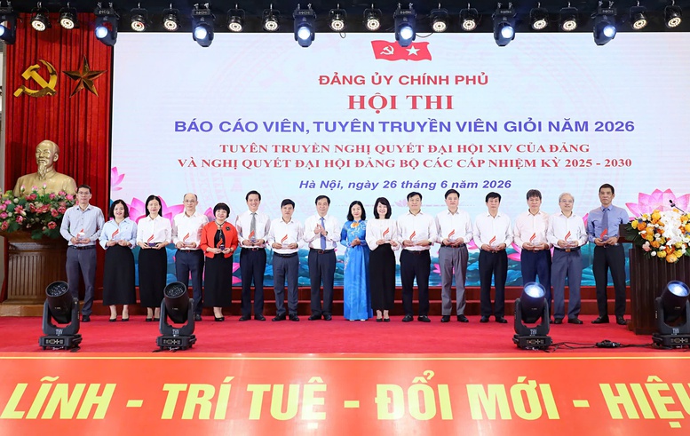 Khai mạc Hội thi báo cáo viên, tuyên truyền viên giỏi Đảng bộ Chính phủ năm 2026- Ảnh 1.