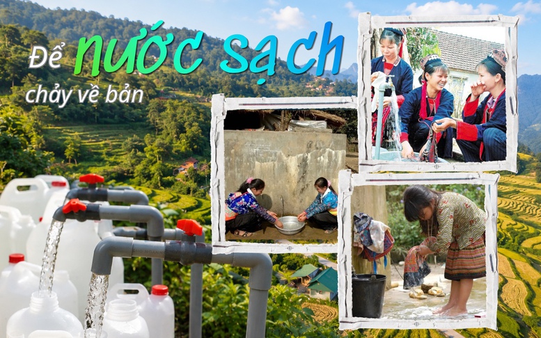 Để nước sạch chảy về bản