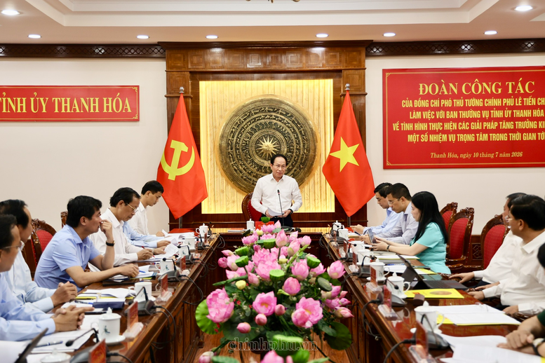 Phó Thủ tướng Lê Tiến Châu làm việc với Ban Thường vụ Tỉnh ủy Thanh Hóa- Ảnh 7.