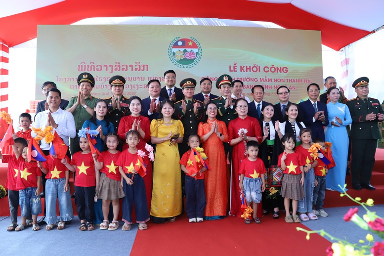 Khởi công công trình giáo dục ý nghĩa nơi biên giới Việt Nam-Lào- Ảnh 2.