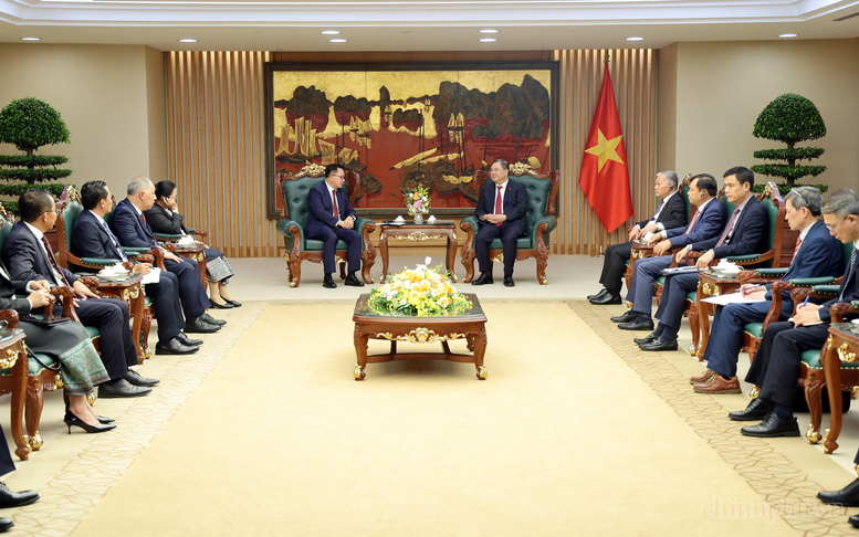 Phó Thủ tướng Thường trực Phạm Gia Túc tiếp Bộ trưởng Nông nghiệp và Môi trường Lào Linkham Douangsavanh- Ảnh 3.