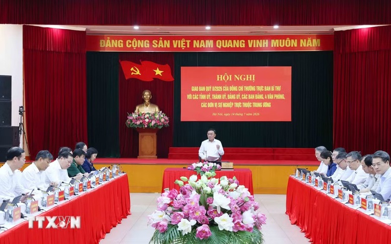 Thường trực Ban Bí thư Trần Cẩm Tú chủ trì Hội nghị giao ban quý II/2026