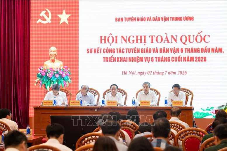 Hội nghị toàn quốc sơ kết công tác Tuyên giáo và Dân vận- Ảnh 1.