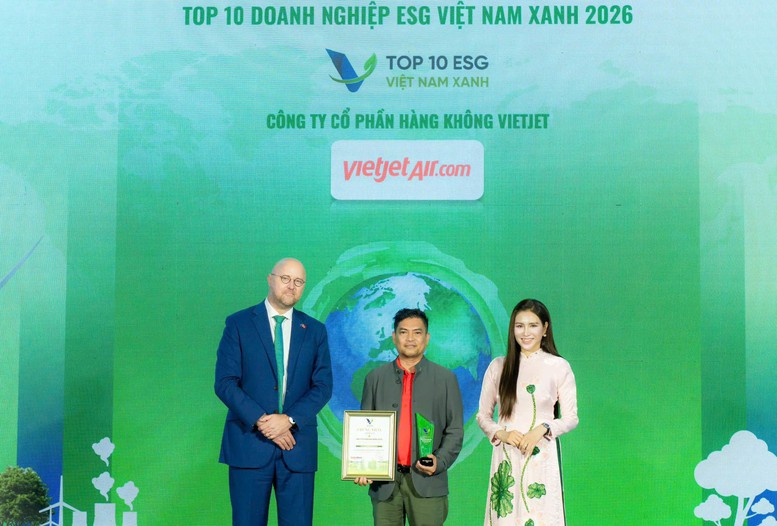 Vietjet liên tiếp 2 năm được vinh danh trong TOP Doanh nghiệp ESG Việt Nam Xanh- Ảnh 1.