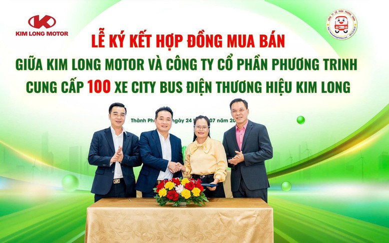 KIM LONG MOTOR cung cấp 100 xe buýt điện cho Phương Trinh Buslines, thúc đẩy chuyển đổi giao thông xanh
