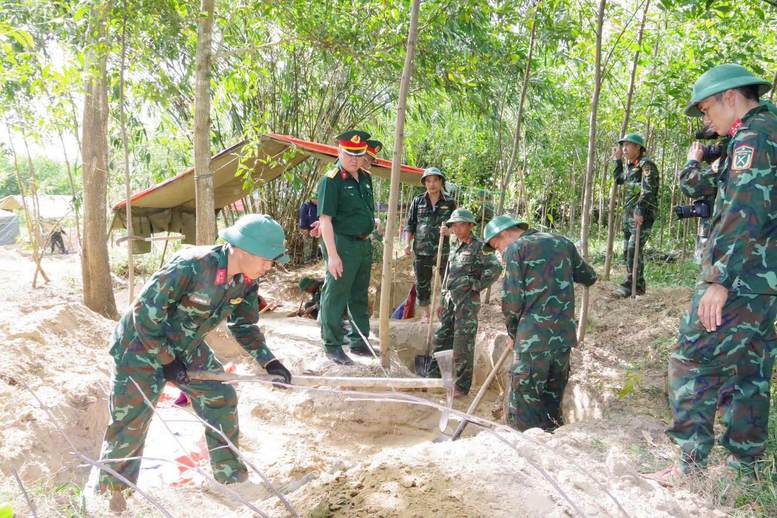 Đã tìm thấy 10 hài cốt liệt sĩ tại khu vực Câu Nhi, Quảng Trị- Ảnh 4.