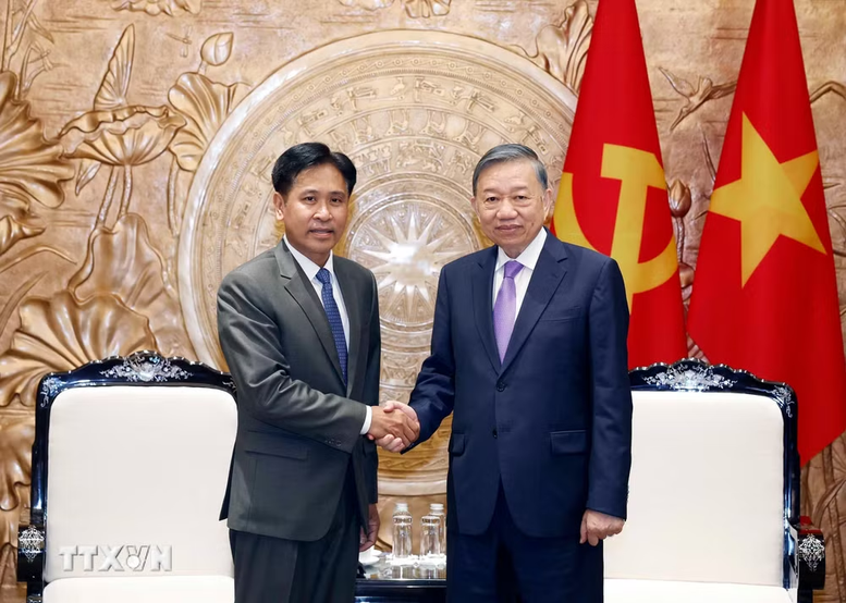 Tổng Bí thư, Chủ tịch nước Tô Lâm tiếp Chánh án Tòa án nhân dân Tối cao Lào- Ảnh 1.