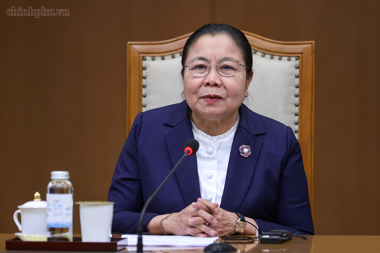 Thủ tướng Lê Minh Hưng tiếp Trưởng Ban Tổ chức Trung ương Đảng Nhân dân Cách mạng Lào- Ảnh 4.