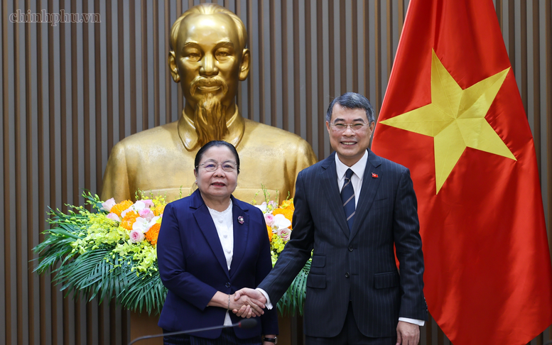 Thủ tướng Lê Minh Hưng tiếp Trưởng Ban Tổ chức Trung ương Đảng Nhân dân Cách mạng Lào