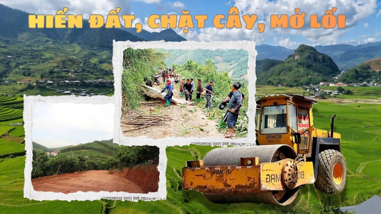 Đồng bào vùng cao: Hiến đất, chặt cây, mở lối để làm đường- Ảnh 1.
