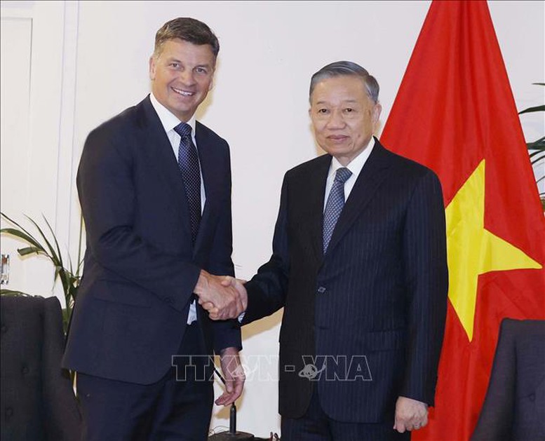 Tổng Bí thư, Chủ tịch nước Tô Lâm tiếp Chủ tịch Đảng Tự do Australia- Ảnh 1.