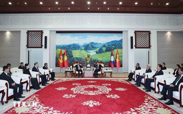 Thường trực Ban Bí thư Trần Cẩm Tú dự Lễ truy điệu đồng chí Saysomphone Phomvihane, Chủ tịch Quốc hội Lào- Ảnh 3.