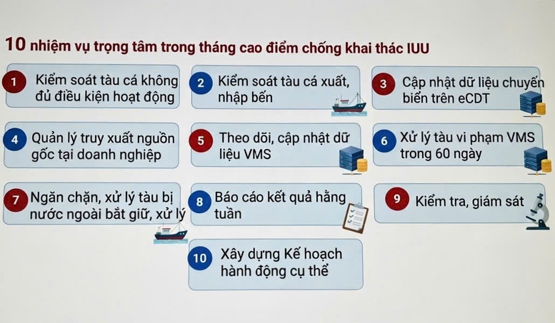 Triển khai tháng cao điểm chống khai thác IUU, quyết tâm gỡ 'Thẻ vàng' trong năm 2026- Ảnh 2.