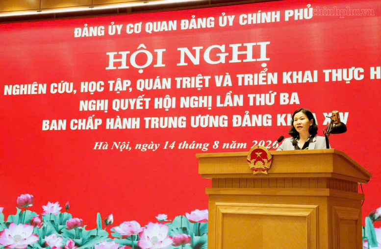 Đảng ủy cơ quan Đảng ủy Chính phủ quán triệt, triển khai Nghị quyết Hội nghị Trung ương 3, khóa XIV- Ảnh 1.