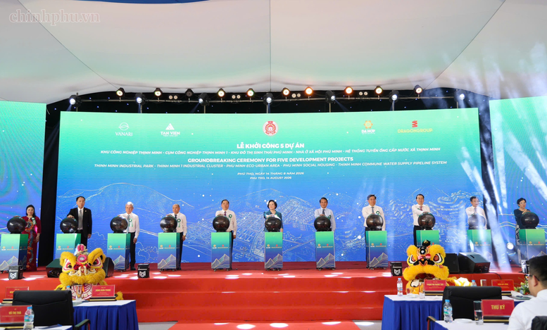 Phó Thủ tướng Phạm Thị Thanh Trà dự khởi công tổ hợp 5 dự án gần 7.600 tỷ đồng tại Phú Thọ- Ảnh 1.