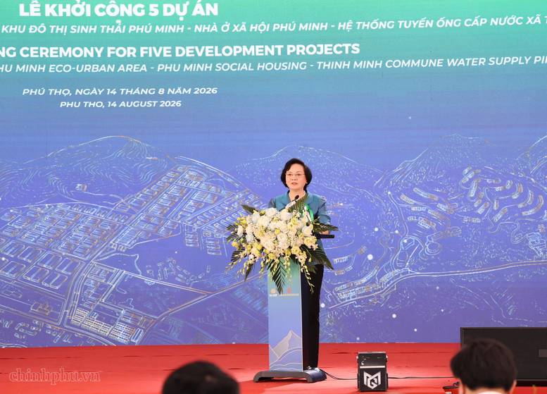 Phó Thủ tướng Phạm Thị Thanh Trà dự khởi công tổ hợp 5 dự án gần 7.600 tỷ đồng tại Phú Thọ- Ảnh 3.