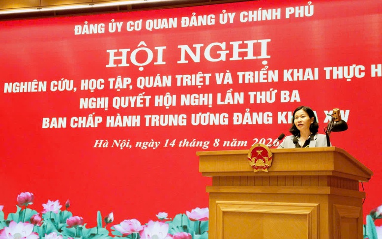 Đảng ủy cơ quan Đảng ủy Chính phủ quán triệt, triển khai Nghị quyết Hội nghị Trung ương 3, khóa XIV