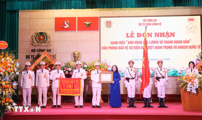 Phòng Bảo vệ sự kiện đặc biệt quan trọng và khách quốc tế, Bộ Tư lệnh Cảnh vệ nhận danh hiệu 'Anh hùng Lực lượng vũ trang nhân dân'- Ảnh 3.
