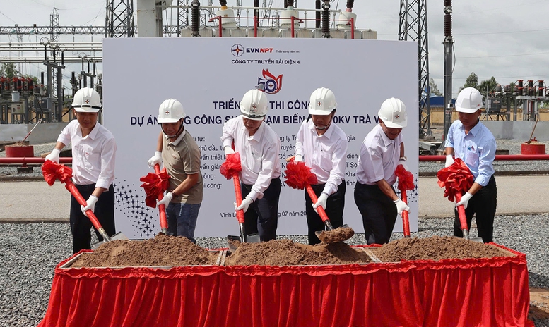 EVNNPT đồng loạt triển khai 2 công trình nâng năng lực truyền tải điện tại tỉnh Vĩnh Long- Ảnh 1.