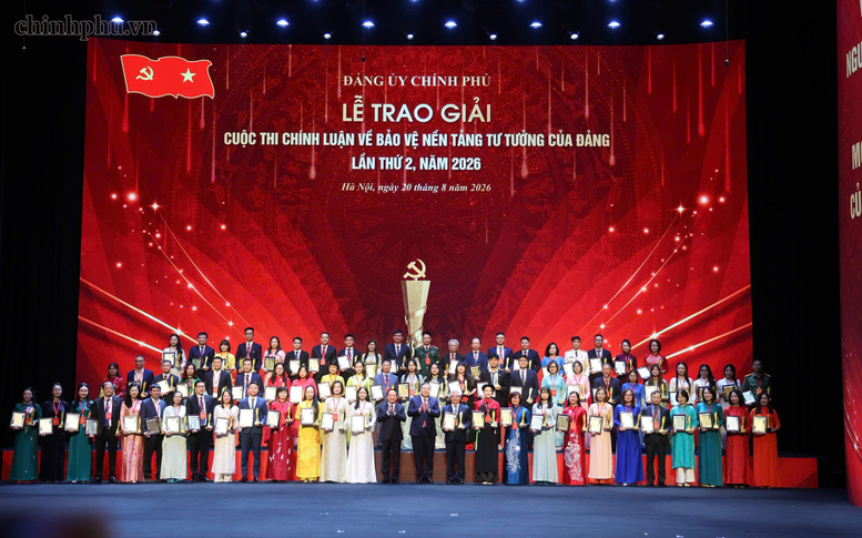 75 tác phẩm được trao giải tại Cuộc thi chính luận bảo vệ nền tảng tư tưởng của Đảng lần thứ II trong Đảng bộ Chính phủ