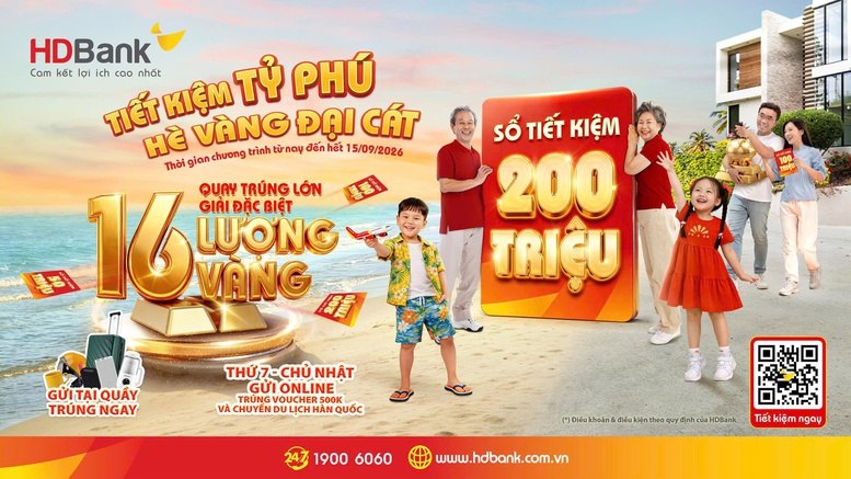 Gửi tiết kiệm 50 triệu đồng tại HDBank, săn cơ hội trúng 16 lượng vàng- Ảnh 1.