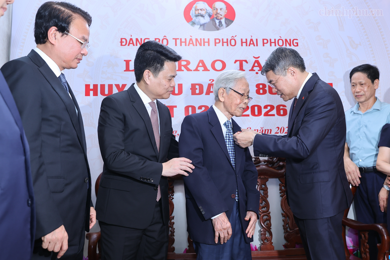Thủ tướng Lê Minh Hưng trao Huy hiệu Đảng tặng các đảng viên lão thành- Ảnh 10.