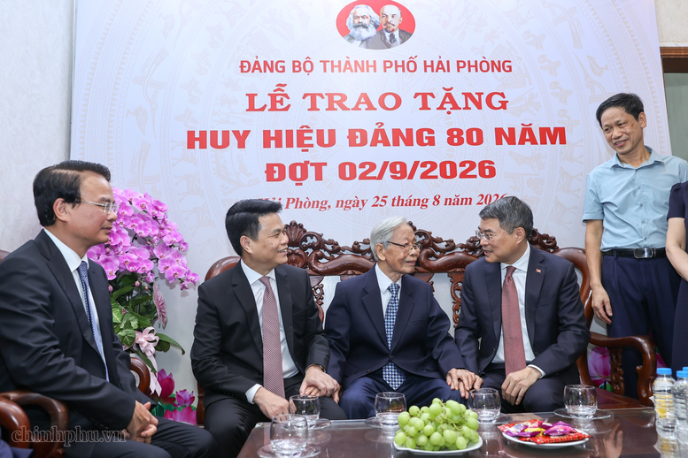 Thủ tướng Lê Minh Hưng trao Huy hiệu Đảng tặng các đảng viên lão thành- Ảnh 11.