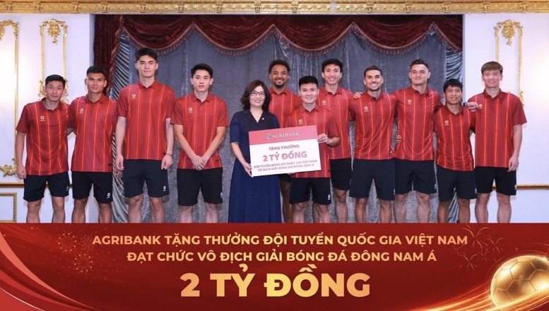 Agribank trao thưởng 2 tỷ đồng chúc mừng Đội tuyển Việt Nam vô địch ASEAN Cup 2026- Ảnh 1.
