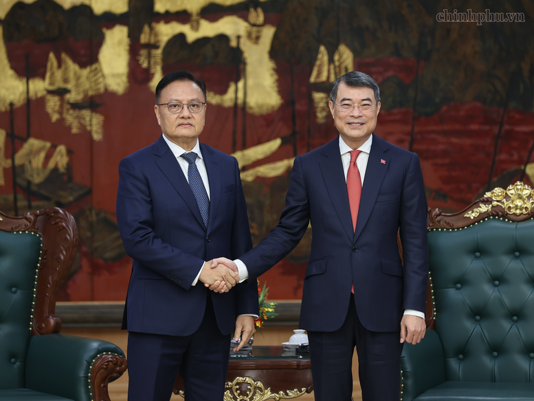 Thủ tướng Lê Minh Hưng tiếp Phó Thủ tướng, Bộ trưởng Bộ Tài chính Lào Santiphab Phomvihane- Ảnh 1.
