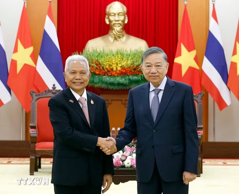 Tổng Bí thư, Chủ tịch nước Tô Lâm tiếp Chủ tịch Quốc hội kiêm Chủ tịch Hạ viện Vương quốc Thái Lan- Ảnh 1.