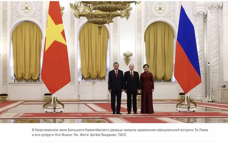 Truyền thông Nga: Chuyến thăm của Tổng Bí thư, Chủ tịch nước Tô Lâm mở ra trang mới trong quan hệ Việt-Nga