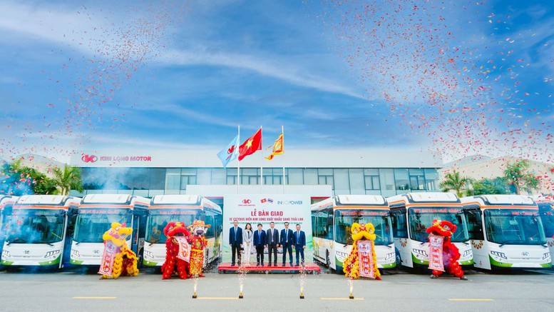 Xuất khẩu lô xe city buýt thuần điện EV KIM LONG sang Thái Lan- Ảnh 2.