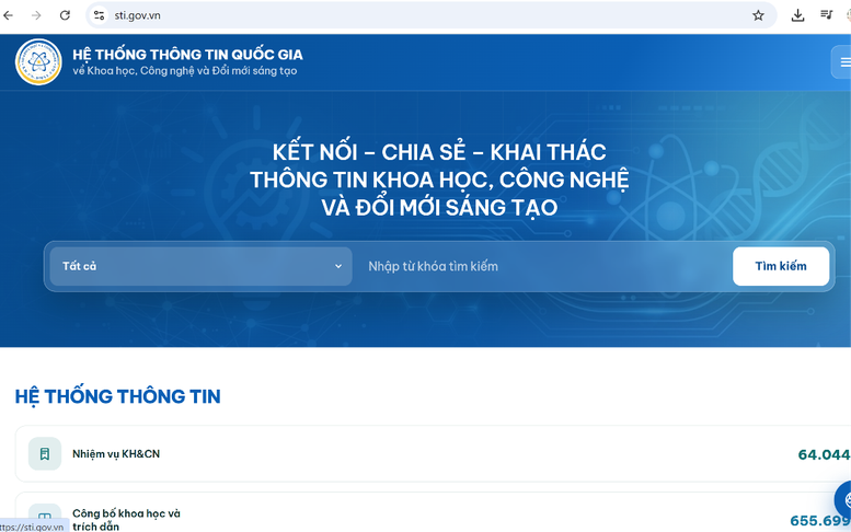 Ra mắt Hệ thống Thông tin quốc gia về khoa học, công nghệ và đổi mới sáng tạo