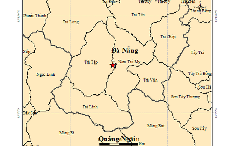Đà Nẵng xảy ra 3 trận động đất