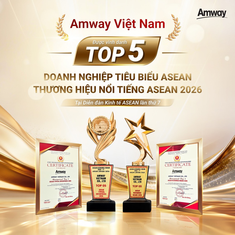 Amway Việt Nam được vinh danh Top 5 Doanh nghiệp tiêu biểu ASEAN và Top 5 Thương hiệu/sản phẩm nổi tiếng ASEAN- Ảnh 2.