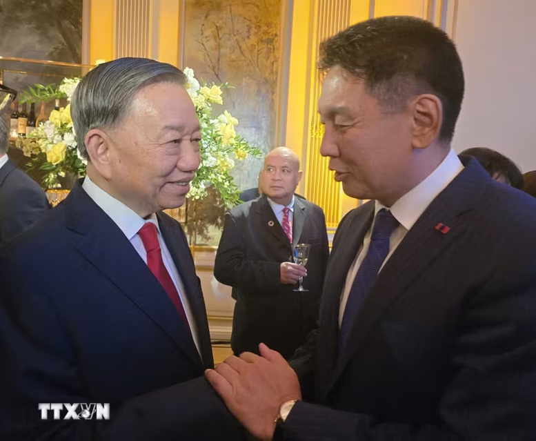 Tổng Bí thư, Chủ tịch nước Tô Lâm gặp Tổng thống Mông Cổ Ukhnaagiin Khürelsükh- Ảnh 1.