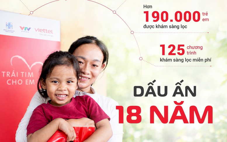 Viettel cùng 'Trái tim cho em' viết tiếp 18 năm hành trình hồi sinh những trái tim nhỏ