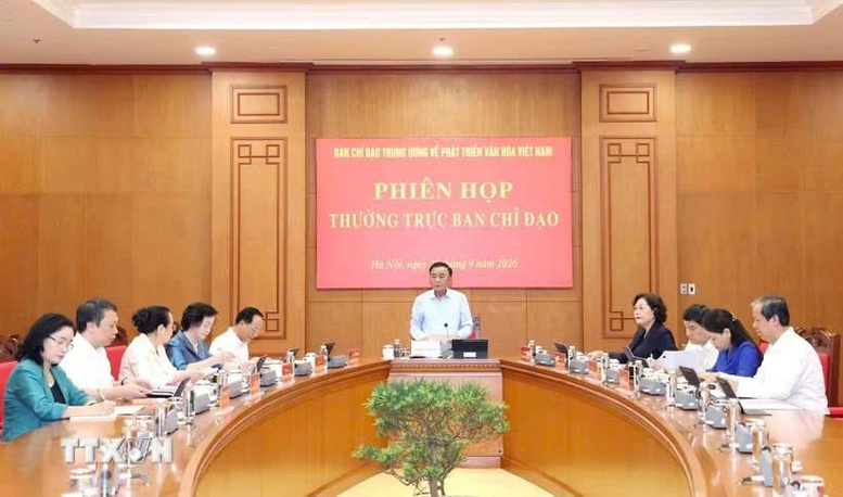 Thường trực Ban Bí thư Trần Cẩm Tú chủ trì Phiên họp Thường trực Ban Chỉ đạo Trung ương về phát triển văn hóa- Ảnh 1.