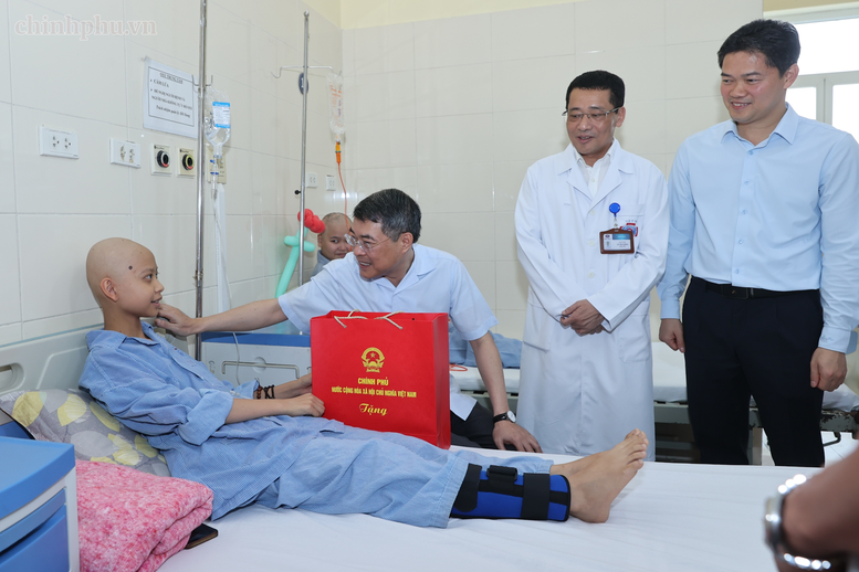 Thủ tướng trao quà của Tổng Bí thư, Chủ tịch nước Tô Lâm tặng các bệnh nhi ung thư- Ảnh 6.